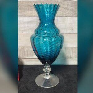 Mid Century Blue Vase - Numbered